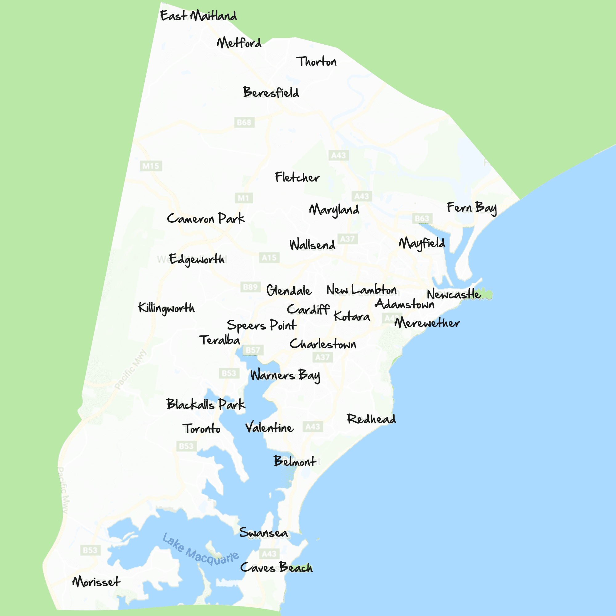 Areas We Service Newcastle Property Management